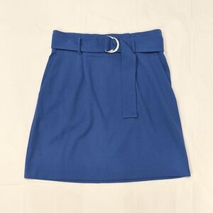 Ann Taylor Cobalt Blue A-Line Belted Skirt, Size 4